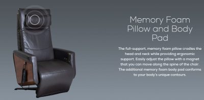 Circa ZG Chair ESPRESSO Memory Foam Pillow and Body Pad