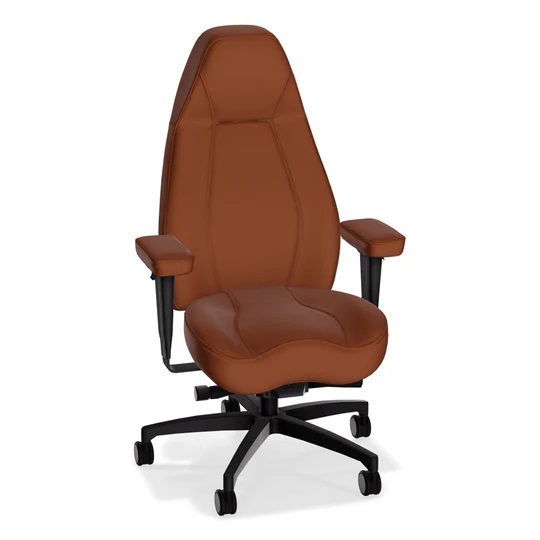 【新品未使用】LOGOS LIFE BACKHOLD CHAIR (BROWN) Legacy Executive High-Back Office Chair by LIFEFORM®