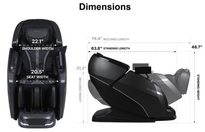 Osaki Vanguard Duo Massage Chair Dimensions